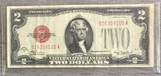 Series 1928 D $2 Two Dollar Legal Tender Note Fr - 1505 V5