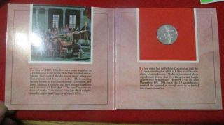 1993 - W Bill of Rights UNC Commemorative Silver Half Dollar & Medal MF - 2789 3