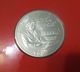 1993 - W Bill of Rights UNC Commemorative Silver Half Dollar & Medal MF - 2789 4
