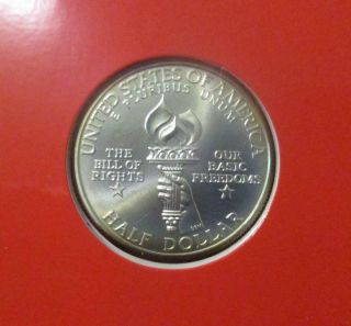 1993 - W Bill of Rights UNC Commemorative Silver Half Dollar & Medal MF - 2789 5