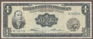 C.  A.  1949 Philippines 1 Peso Note