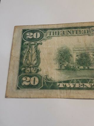 1929 $20.  Federal Reserve Bank of Kansas City Missouri note circulated ungraded 6
