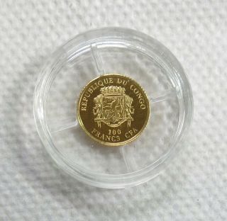 2016 Republique Du Congo 100 Francs Kaiser Wilhelm II 1/2 g.  999 Gold 4