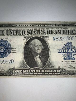Series of 1923 Large Note $1 Silver Certificate Speelman/White (M82295957D) 3