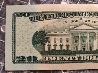 2013 $20 TWENTY DOLLAR BILL STAR ✯ NOTE BOSTON,  MA Federal Reserve MA 03716066 ✯ 8