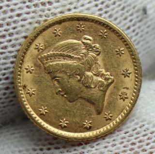 1853 Liberty Head Gold Dollar $1 Gold Coin