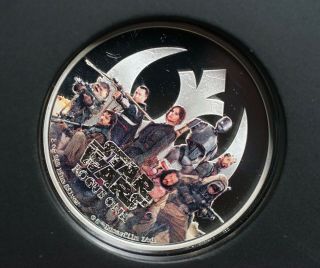 2017 Niue Silver 1 Oz Star Wars Limited Edition Rogue One Rebel Alliance Coin
