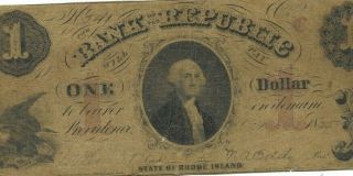 $1 " Bank Of The Republic " (rhode Island) " Note " 1800 
