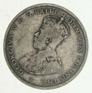 Silver - World Coin - 1925 Australia 1 Florin - World Silver Coin 11 Grams 599
