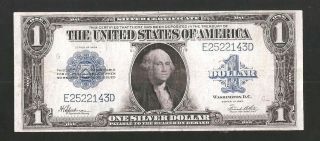 Sharp 7 Digit Serial Number Silver Certificate Horseblanket 1923 $1 Large Note