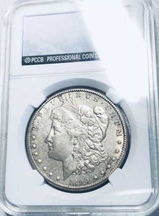 1890 Cc Morgan Silver Dollar Au Detail Rim Filing - Carson City Almost Unc