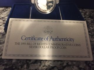 1993 BILL OF RIGHTS COMM 90 SILVER DOLLARS Coin Box, 3