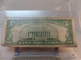 1929 $5 Dollar Note City National Bank Of YORK,  YORK 4