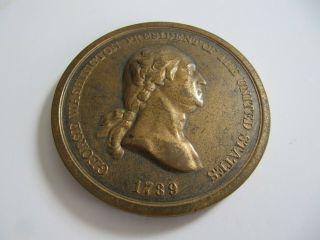 1789 George Washington Peace Friendship & Medal U.  S.  Medal 3 " Bronze