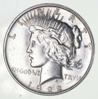 Early - 1922 - D - Peace Silver Dollar - 90 Us Coin 615