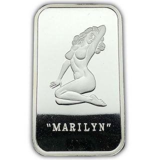 Marilyn Monroe Nude Proof Robert Westfall Proof 1 oz.  999 Silver Art Bar (4453) 2