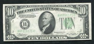 Fr.  2006 - B 1934 - A $10 Frn Federal Reserve Note York,  Ny Gem Uncirculated