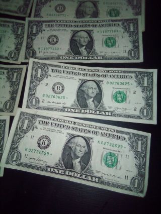 23 2009 - 2017 $1 One Dollar Bill - Star Notes 2