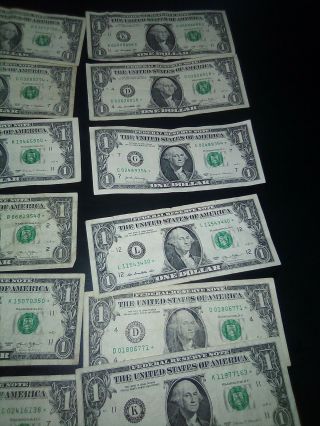 23 2009 - 2017 $1 One Dollar Bill - Star Notes 6