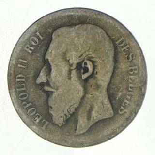 Silver - World Coin - 1868 Belgium 2 Francs - 9.  5g - World Silver Coin 842
