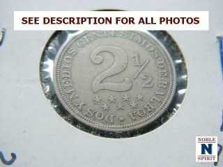 Noblespirit (ct) Premium World Coins 1907 Panama 2 1/2 Cent Xf
