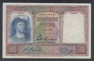 Spain 500 Pesetas 25 - 04 - 1931 Vf,  P.  84,  Banknote,  Circulated
