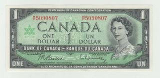 Canada 1 Dollar 1967 P - 84b Unc