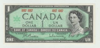 Canada 1 Dollar 1967 P - 84a Unc