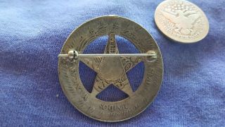 STERLING.  Silver Texas Ranger Badge 2