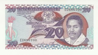 Tanzania 20 Shillings 1986 Unc P15 @