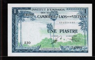 French Indo - China 1 Piastre = 1 Dong Vietnam Unc