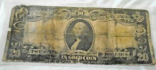 1922 Confederate States Of America $20 Dollar Bill - Payable In Gold Coin Bill