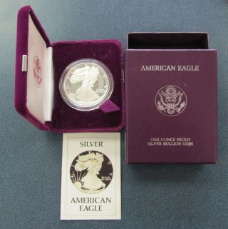 1986 American Silver Eagle 1 Oz Silver Proof Coin,  Sleeve & - 9926