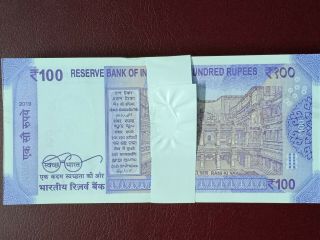 India Latest 100 Rupees Banknote - Letter (R) - Prefix AN UNC 2019 P - 2