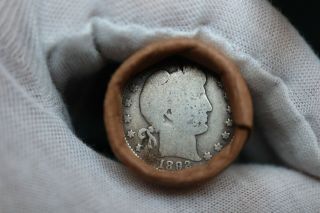 Mercantile Bank Tx Roll Of 40 Silver Barber Quarter Dollars 1892? G & O Vg