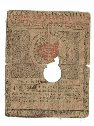 May 10,  1780 State of Massachusetts 1 One Dollar - Payable 1786 2