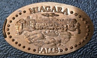 1970’s Usa One Cent Elongated Penny - Niagara Falls - Maid Of The Mist -