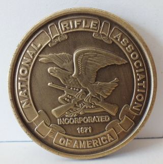 NRA M1903 Rifle Series Bronze Medal with Eagle & Rifle - 1 9/16 inches wide 4