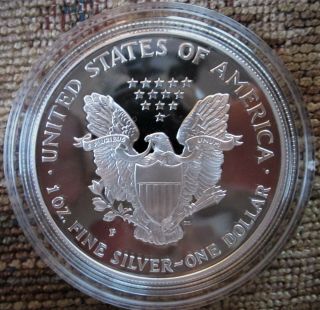 Four Silver American Eagle Proofs: 1995,  ' 96,  ' 97,  and ' 98 2