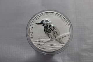 2007 Australian Kookaburra 1 Oz.  999 Fine Silver Dollar A97 Cm6 - 7