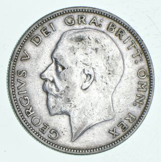 World Coin - 1933 United Kingdom 1/2 Crown - 14.  1g - World Silver Coin 258
