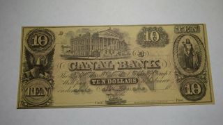 $10 18_ Orleans Louisiana La Obsolete Currency Bank Note Bill Canal Bank