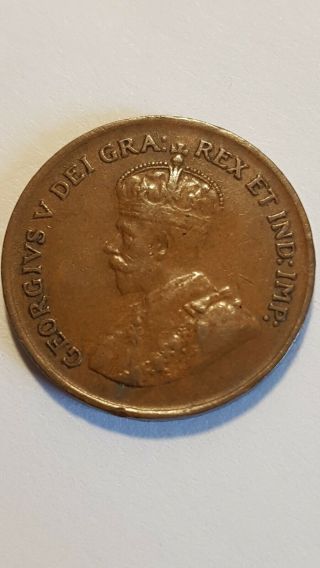 Canada 1 Cent 1931 George V Canadian Penny Copper Coin small Cent 2