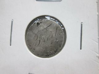 1876 Seated Liberty Dime Silver Love Token From Jewelry - Fred