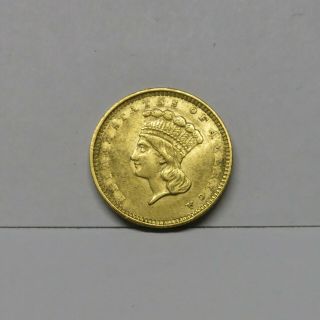 1857 $1 Indian Princess Large Head Gold One Dollar
