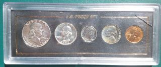1954 Proof Set,  Plastic Case,  Uncirculated,  5 Coin Set