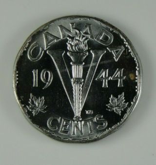 1944 Canada Nickel Brilliant Uncirculated V Victory Wwii Bright Coin Hg2340