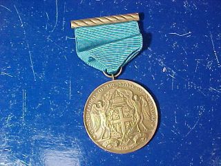 Orig 1899 Grand Lodge Of Ny Masonic 50 Yr Anniversary Bronze Medal