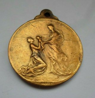 Belgium / Orphanage Charity Fund Belgian Art Medal By Devreese