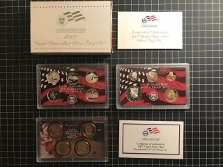 2007 United States Silver Proof Set & Us Presidential $1 Coin Proof